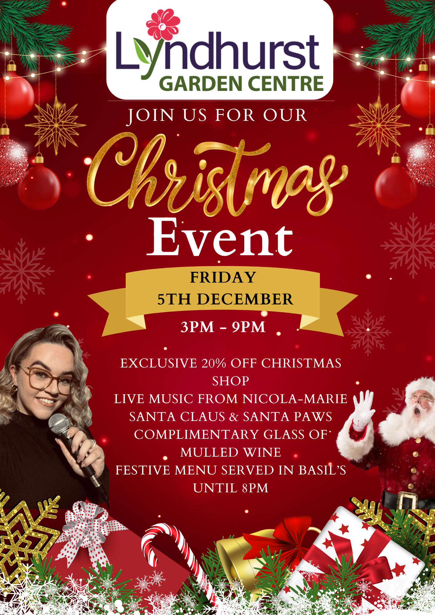 Christmas Party Poster 2025 Santas Grotto Lincolnshire