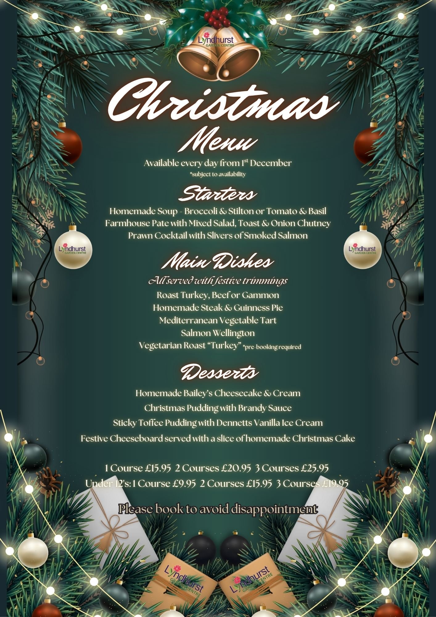 Green and White Modern Christmas Menu (1) Meet Santa Skegness