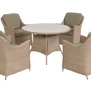 Woodlodge Antigua 4 seat round dining set