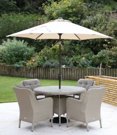 Supremo Cassano 4 Seat Round Dining Set - Image 5