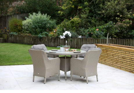 Supremo Cassano 4 Seat Round Dining Set - Image 4