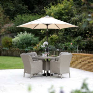 Supremo Cassano 4 Seat Round Dining Set