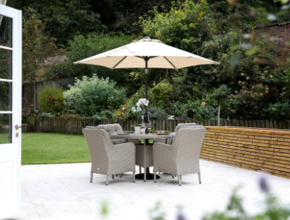 Supremo Cassano 4 Seat Round Dining Set